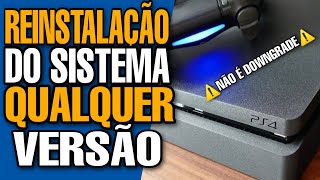 REINSTALAÇÃO DO SOFTWARE DO SISTEMA PLAYSTATION 4 NÃO É DOWNGRADE RECOVERY [upl. by Rusel960]