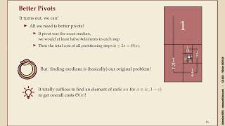 Effiziente Algorithmen 53 Linear time selection [upl. by Carlita672]