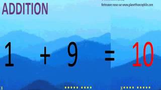 Basic arithmetic addition for infants and toddlers in French Learn numbers 1 [upl. by Eliath]