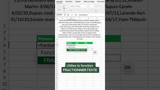 Comment fractionner du texte sur plusieurs cellules sur Excel [upl. by Icram]