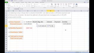 Amortization in Excel [upl. by Nivel]