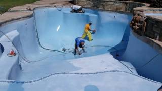 Pool Replastering McKinney Texas by Executive Pool Service  Durazzo [upl. by Eimyaj]