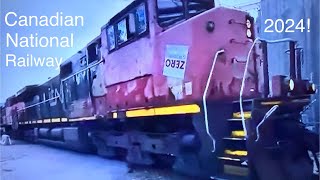 CN Freight Train In Vernon  BC  Canada 2024 [upl. by Yauqaj]