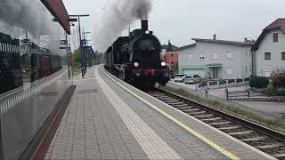 somderzug durfahrt dampflok ampflwang museum nach budweis gefilmt bei st georgen an der gusen ort [upl. by Aneerahs]