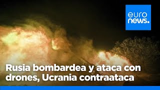 Rusia bombardea Kiev con drones por segunda noche consecutiva y Ucrania contraataca [upl. by Nnaylrebmik420]