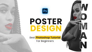 Poster Design  Masking in Photoshop  Typography Poster Design  Photoshop Tutorial [upl. by Nerradal]