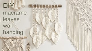 DIY  macrame leaves wall hanging  마크라메 나뭇잎 월 행잉 [upl. by Donna]