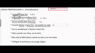 Lógica Proposicional II Formalización [upl. by Bouldon]