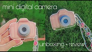 kids mini digital camera 📸  unboxing  review  HaifasDIY  aesthetic vlog [upl. by Arikat]