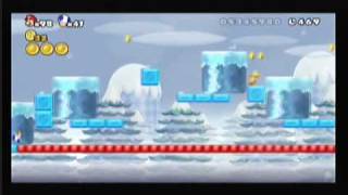 New Super Mario Bros Wii Walkthrough  Ice Climbers 52 [upl. by Aremat]