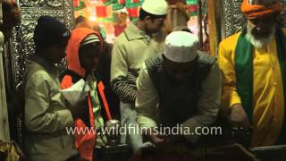 Muslims pay obeisance at Nizamuddin Dargah  Milad unNabi in Delhi [upl. by Festatus]