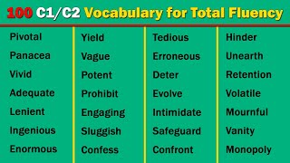 Advanced C1C2 Vocabulary to Build Your Total English fluency [upl. by Htirehc677]