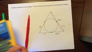 Finding the Perimeter of a Circumscribed Polygon [upl. by Ydnik]