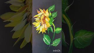 Easy sunflower shorts artwork painting acrylicpainting [upl. by Nnaxor]