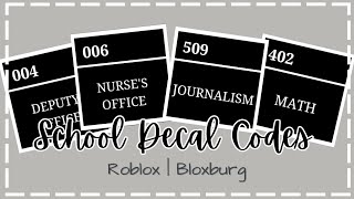 School decal codes pt2 Bloxburg [upl. by Pulchia]