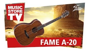 FAME A20 All Mahogany Westerngitarre  Die neuen Gitarren 2018 [upl. by Nnasor]