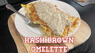 Hash Brown Omelette Breakfast Simple And Delicious  Blackstone Griddle Recipes [upl. by Adnawat]