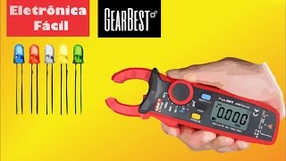 Review 1 Alicate Amperímetro UT210E  Medição da Corrente de Um LED  Gearbest [upl. by Geer]