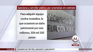 Sanciona a servidor público por anomalías en contrato [upl. by Rokach65]