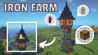 Minecraft 118 Java  How to Build an IRON FARM Without a Zombie  Tutorial [upl. by Blane61]