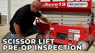 How to do a Scissor Lift PreOperation Inspection [upl. by Hadwin32]