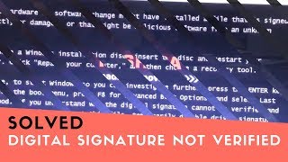 Digital signature could not be verified error  SOLVED  Windows Install  Winloadefi [upl. by Ramses]