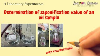 Determination of saponification value of an oil sample  Viva Questions BTech BSc MSc [upl. by Silvestro733]