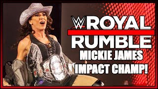 Mickie James Enters The WWE Royal Rumble As IMPACT Knockouts Champion Reaction [upl. by Nevla]