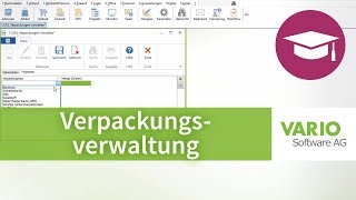 Verpackungsgesetz Verpackungen in der VARIO 8 Warenwirtschaft verwalten  Tutorial [upl. by Alansen]