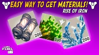 Destiny EASY WAYS TO GET PLANETARY MATERIALS Rise of Iron [upl. by Lanette]