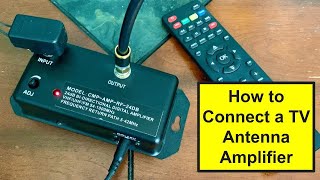 How to connect a TV antenna signal amplifier  OTA TV antenna signal booster [upl. by Berns]