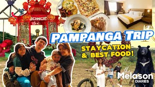 PAMPANGA TRIP  Staycation and Best Food Trip  Melason Family Vlog [upl. by Namurt135]