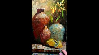 Still life oil painting Vugar Mamedov [upl. by Hammock668]