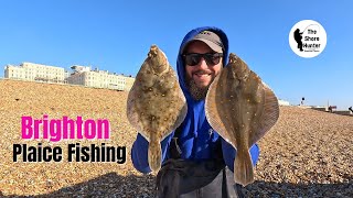 UK Beach Fishing Plaice Fishing Brighton Beach With Wayne Gem Steve amp Stuart 4K [upl. by Mungam]