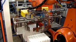 Robot piles on the juice  KUKA Robot KR 360 [upl. by Lleon]