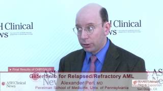 Alexander Perl MD The New FLT3 Inhibitor Gilteritinib is “WellTolerated” in AML [upl. by Saudra]