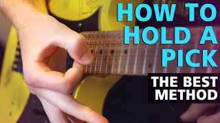 How To Hold Your Guitar Pick Properly The BEST Way With Close Up Examples [upl. by Ceil]