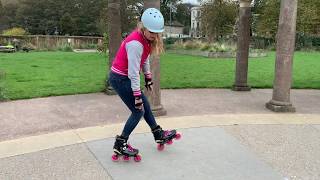 Tutorial Cómo frenar y pararse en patines inline Freno de Taco Freno en T y T de Espaldas [upl. by Riordan]