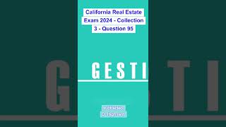 California Real Estate Exam 2024  Collection 3  Question 95 [upl. by Merrill]