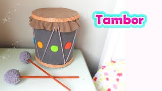 COMO HACER UN TAMBOR DE MATERIAL RECICLADO 🥁 [upl. by Nitaj]