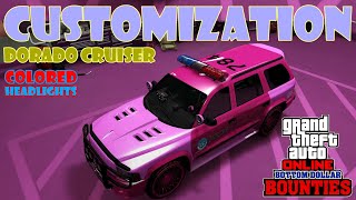 Bravado Dorado Cruiser Customization Colored Headlights  Bottom Dollar Bounties  GTA Online [upl. by Fiden]