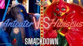 SMACKDOWN Anteater and Hibiscus sing quotHey Mickeyquot by Toni Basil  SEASON 10  THE MASKED SINGER [upl. by Navinod]