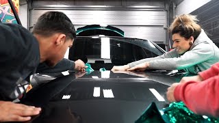 Fastest Ever Car Wrap Strip on Chrome Turquoise Urus [upl. by Drauode429]