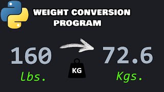 Python weight conversion exercise 🏋️ [upl. by Suh142]