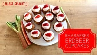 Rhabarber Erdbeer Cupcakes [upl. by Akerdnuhs]