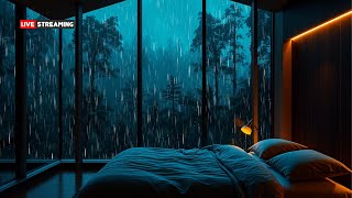 Fall asleep immediately with rain falling in the forest  calming and relaxing lofi piano music 02 [upl. by Solomon]