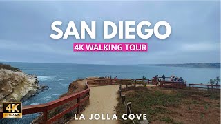 SAN DIEGO Walking Tour 4K  Exploring La Jolla Cove Scenic 4K Walk  San Diego Coastal Adventurequot [upl. by Shirberg]