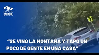 Impresionante video del momento del fatídico derrumbe en vía Quibdó  Medellín [upl. by Ynes]