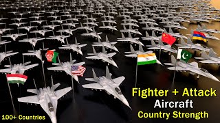 fighter Aircraft Strength by Country  FighterInterceptorsAttackStrike Aircraft [upl. by Mosi]