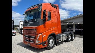 Caminhão disponível em nosso estoque Volvo Fh 540 6x4 2023 Laranja Pac Ec Susp Mola R 83500000 [upl. by Sheehan]